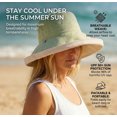 thumbnail image 4 of Terra Outdoor Summer Sun Hat for Women, UPF 50+ Fold Up Wide Brim Bucket Hat, Green, 4 of 6