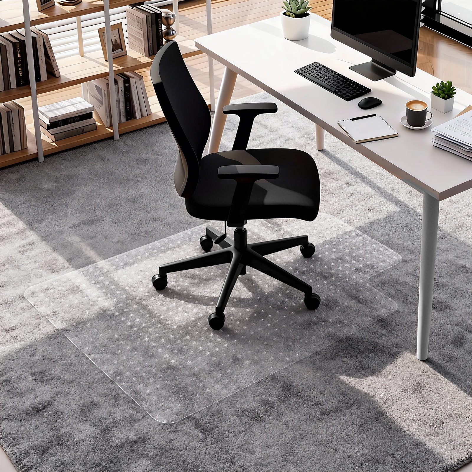 Zimtown Home Office Chair Mat for Carpet Floor Protection Under Executive Computer Desk