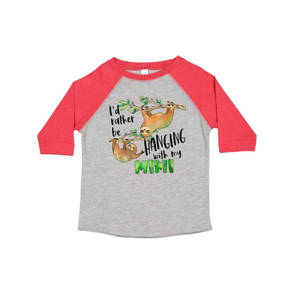 Inktastic Id Rather Be Hanging with My Mimi Cute Sloths Boys or Girls Toddler T-Shirt