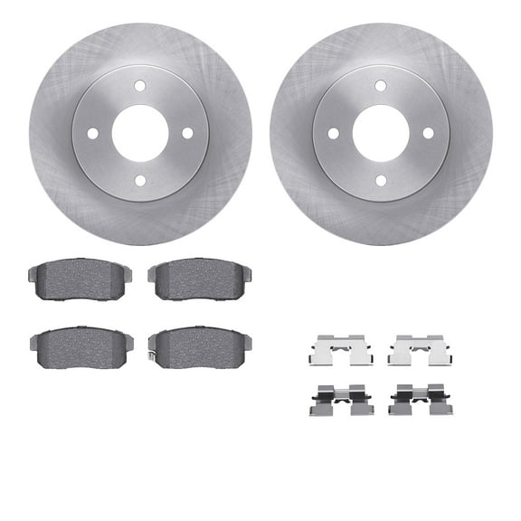 Dynamic Friction Company Rear Brake Rotors with 5000 Advanced Brake Pads includes Hardware 6512-67356