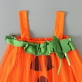 thumbnail image 5 of KPOPLK Toddler Girl Dress Pumpkins Prints Mesh Baby Girl Sleeveless Cute Dress Clothes(3-6 Months,A81-Orange), 5 of 8