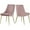 Pink and Gold, variant on Antique Appeal Modern, Contemporary Velvet Upholstered Dining Chair with Sturdy Metal Legs, Set of 2, 19.5" W x 21.5" D x 33.5" H