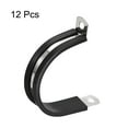 thumbnail image 3 of Uxcell 12Pack 1-9/16" Cable Clamp R Shape Stainless Steel Rubber Cushioned Pipe Strap, 3 of 4