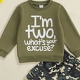 thumbnail image 4 of Gerichy Toddler Kids Baby Boy Fall Clothes 12 18 24 Months 3T 4T 5T 6T Letter Print Long Sleeve Tops Camouflage Pants Winter Outfits, 4 of 4