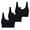 Black, variant on Everyday Bras For Women Wireless Seamless Bras Adjustable Straps Front Closure Comfortable Nylon/Spandex for Women Sleep Workout 3-Pack Black Beige Gray