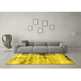 thumbnail image 3 of Ahgly Company Machine Washable Indoor Rectangle Oriental Yellow Industrial Area Rugs, 7' x 10', 3 of 4