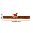 thumbnail image 3 of Christmas Plush Wristband with Ring – 9.6 in Soft Fabric Bracelet Featuring Santa, Reindeer & Tree Designs for Kids Party Gifts & Holiday Outfits, 3 of 5
