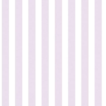Galerie Wallcoverings  Tiny Tots 2 Regency Stripe Non-woven Matte Wallpaper Roll 33 feet x 21 inches - Light purple