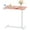 Pink, variant on H7 Adjustable Overbed Bedside Table with Wheels Pneumatic Mobile Standing Desk Laptop Desk Rolling Computer Cart Movable Table Hospital Home Use(27.6" W x 15.7" D, Mahogany Table)