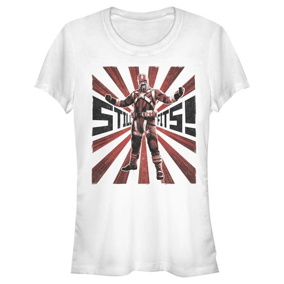 Junior's Marvel Black Widow Guardian Still Fits  Graphic Tee White X Large