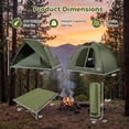 thumbnail image 5 of Biotree 2-Person Foldable Off-Ground Camping Cot Tent with Pop Up Shelter and Wheeled Carry Bag, Green, 5 of 10