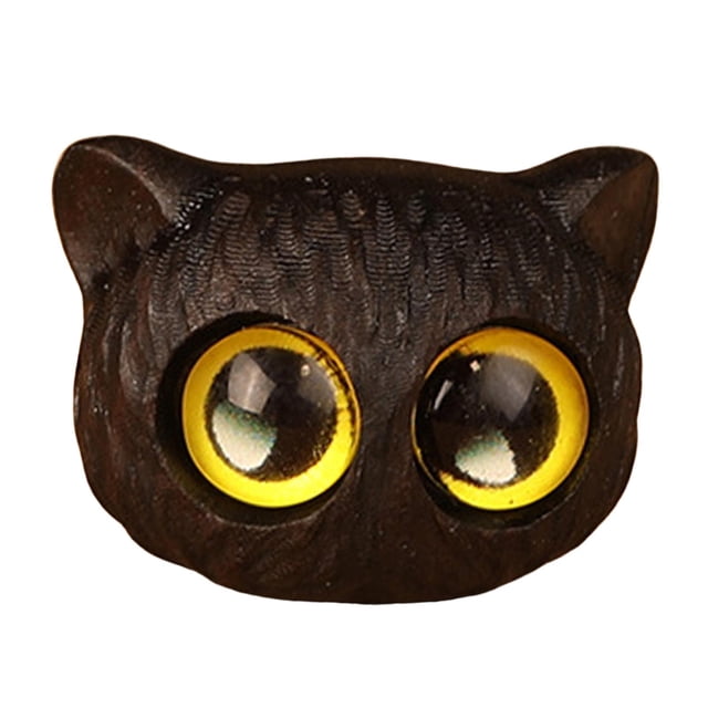 GUOOL Wooden Cat Charms Pendant Handicrafts DIY Decor Accessory Ornaments for Keychain B