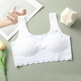 thumbnail image 2 of Girls Summer Outfits Training Bras for Tween Girls Seamless Sports Bras Soft Breathable Bras with Chest Pad Cropped Cami Underwear White 12Y, 2 of 3