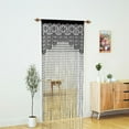 thumbnail image 2 of NOGIS Macrame Lace Door String Curtain for Doorways,Room Divider Doorway Hippie Window Panel Room Divider Wall Closet Curtains for Bedroom Closet Door Drapes Decorations (39.3×79in,Black), 2 of 7