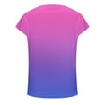 thumbnail image 5 of USSUMA Short Sleeve Women Tops Dressy Casual Ombre Basic Cute 2022 Trendy T-Shirt Shirts Round Neck Tie Dye Gradient Plus Size Tunics Top for Women Summer Blouse, 5 of 5