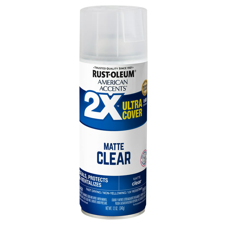 CLEAR COAT Spray Paint Matte Clear 12 Oz Ultra Coverage Fast Dry  Interior/Exteri