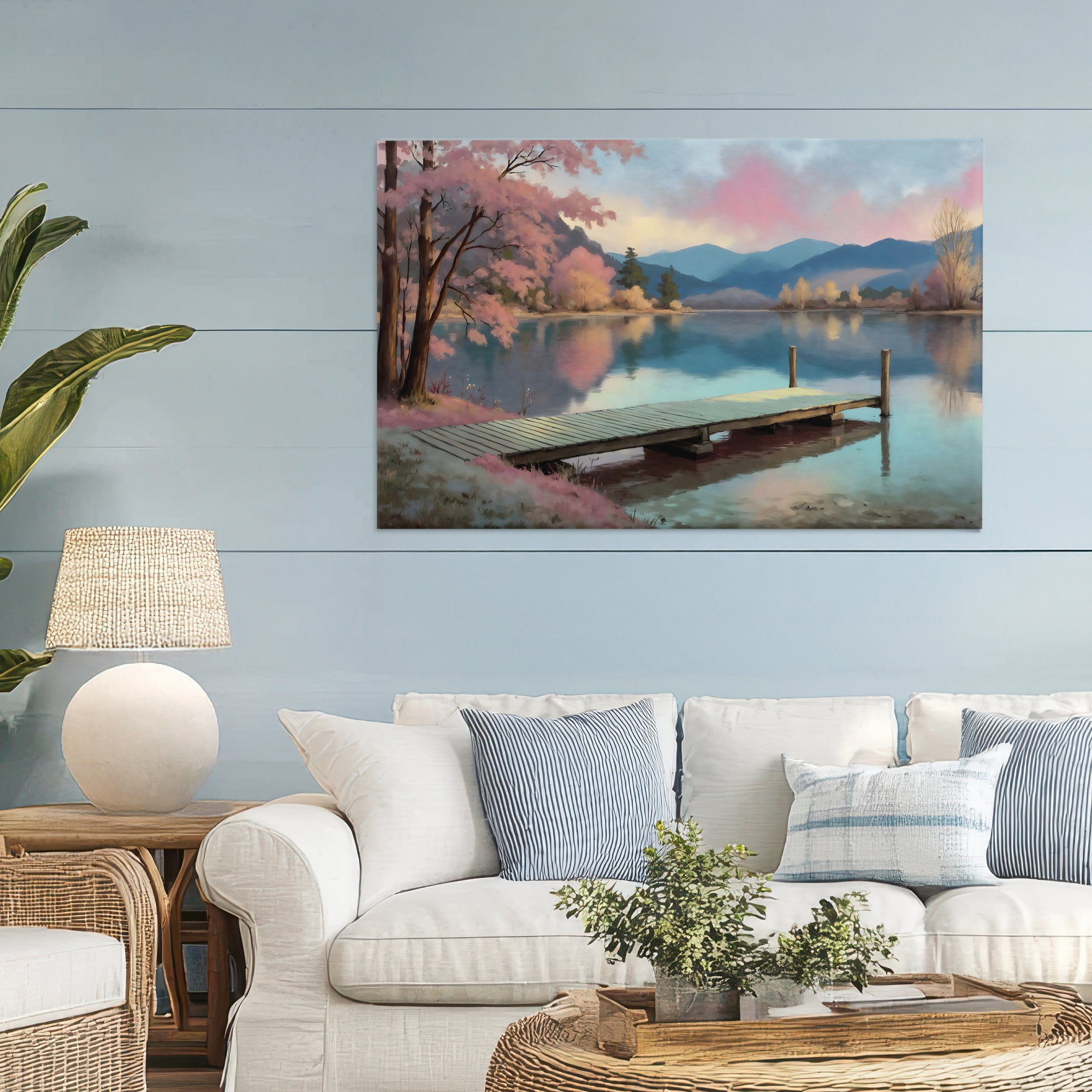 Stupell Industries Pink Dock at Sunset Canvas Wall Art, design by Creative Studio