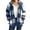 Blue, variant on Womens Fleece Hoodie Jacket Sherpa Lined Full Zip Up Trench Coats Winter Warm Soft Teddy Fleece Hooded Sweatshirt Fluffy Cardigans Jumpers Sweater Overcoat Khaki L