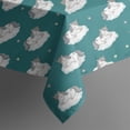 thumbnail image 5 of Teal Cartoon Unicorn Cloud Pattern Square Tablecloth,Waterproof Square Table Cover,Wipeable Spillproof Washable Table Cover for Home Kitchen Party Decor 52"x52"(132x132cm), 5 of 6
