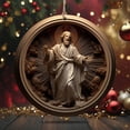 thumbnail image 4 of Moocorvic Nativity Scene Christmas Ornament Nativity Ornament Christian Religious Christmas Decorations for Xmas Tree Party Decoration 3.2'', 4 of 8