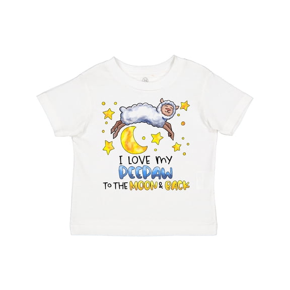 Inktastic I Love my Peepaw to the Moon and Back Cute Sheep Boys or Girls Toddler T-Shirt