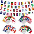 thumbnail image 1 of YanonmyfdWorld Cup Handheld Flags, 48 Countries International Stick Flags with Plastic White Pole for World Cup Decorations 2026- Double Sided Polyester Fabric Small Flag on Stick for Olympic Party, 1 of 11