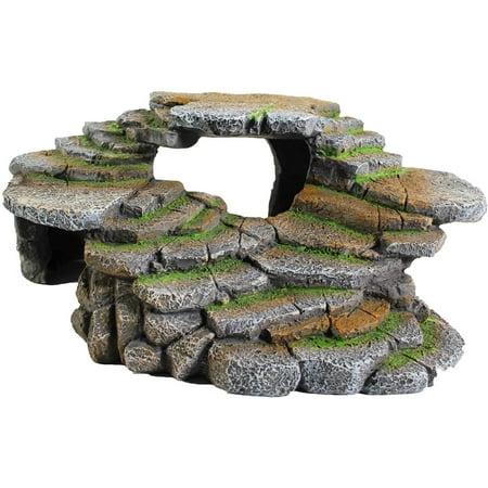 UPC: 0030172050213 | Penn-Plax Reptology Shale Scape Step Ledge & Cave Hideout for Reptiles – Large