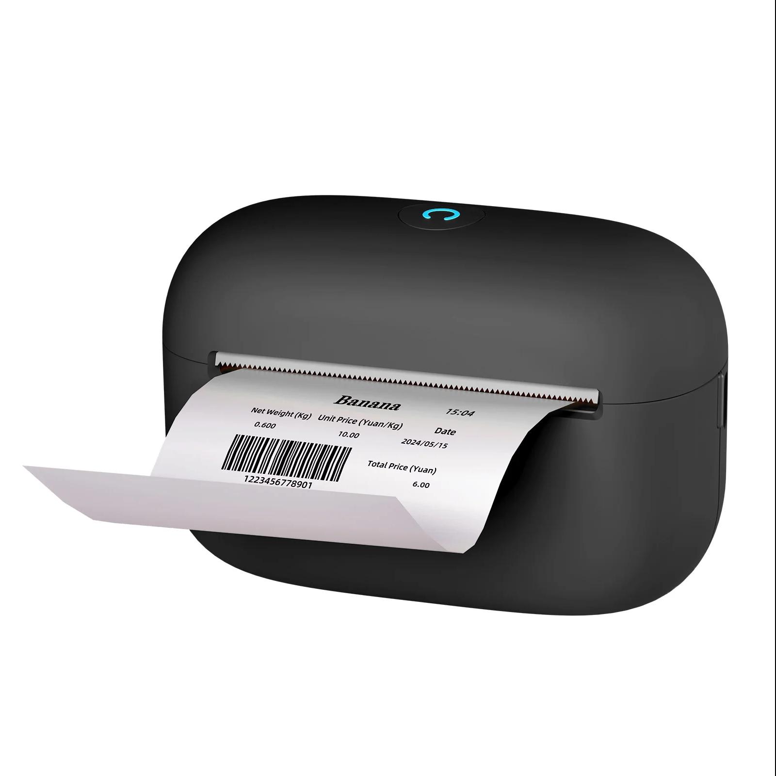 Portable Mini Wireless Thermal Printer Black, Compatible with Android & iOS, USB Rechargeable with Lithium Polymer Battery, for Notes, Planners, Instant Photos