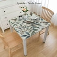thumbnail image 2 of nygtbtfer Elastic Edged Bird Fitted Table Cloth Cover, Home Decorative Tablecloth for Indoor Kitchen Party, Fits  Tables, Medium White, 2 of 7