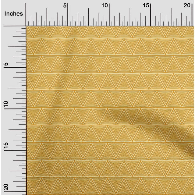 oneOone Cotton Poplin Fabric Triangle Block Print Fabric By Yard 56 Inch Wide