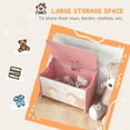 thumbnail image 6 of Kids Furniture Qaba Toy Box with Lid, Toy Chest Storage Organizer for Bedroom with Safety Hinge, Cute Animal Design, Pink,Baby Furniture, 6 of 7