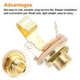 thumbnail image 4 of Uxcell 2 Pcs Guitar Input Jack 1/4" Stereo Jack Mono Panel Mount Socket Gold for Guitar, Bass Speaker Footswitch, 4 of 5