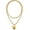 Gold, variant on 16k Chunky Gold plated Necklace for Women, 36'' /92cm Long Gold Chunky Heart Necklace Bold Statement Necklaces Thick Puffy Heart Pendant Long Chain Necklaces for Women Trendy