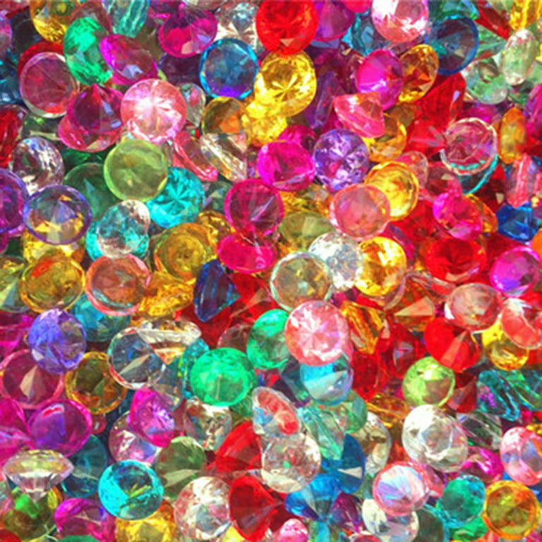 200Pcs Bulk 11*14mm Plastic Acrylic Gems Faux Pirate Diamond