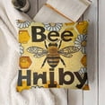 thumbnail image 3 of Bee Brave Honey Inspirational Bee Sayings Quotes Throw Pillow Cover, Seasonal Spring Summer Home Living Room Decor Pillow Cover,Cute Bee Cushion Cover,Bee Lover Gifts,Girls Women Gifts, 3 of 5