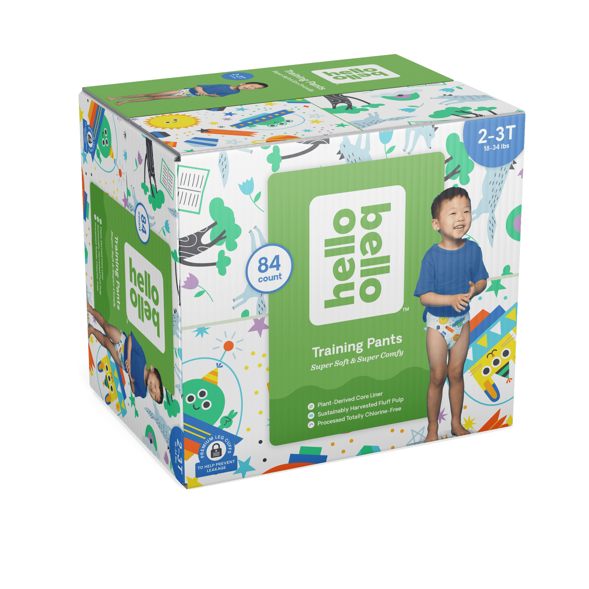 Hello Bello Boy Training Pants Club Box I Bedtime Stories & Space Travelers I Size Medium (2T-3T) I 84 Count