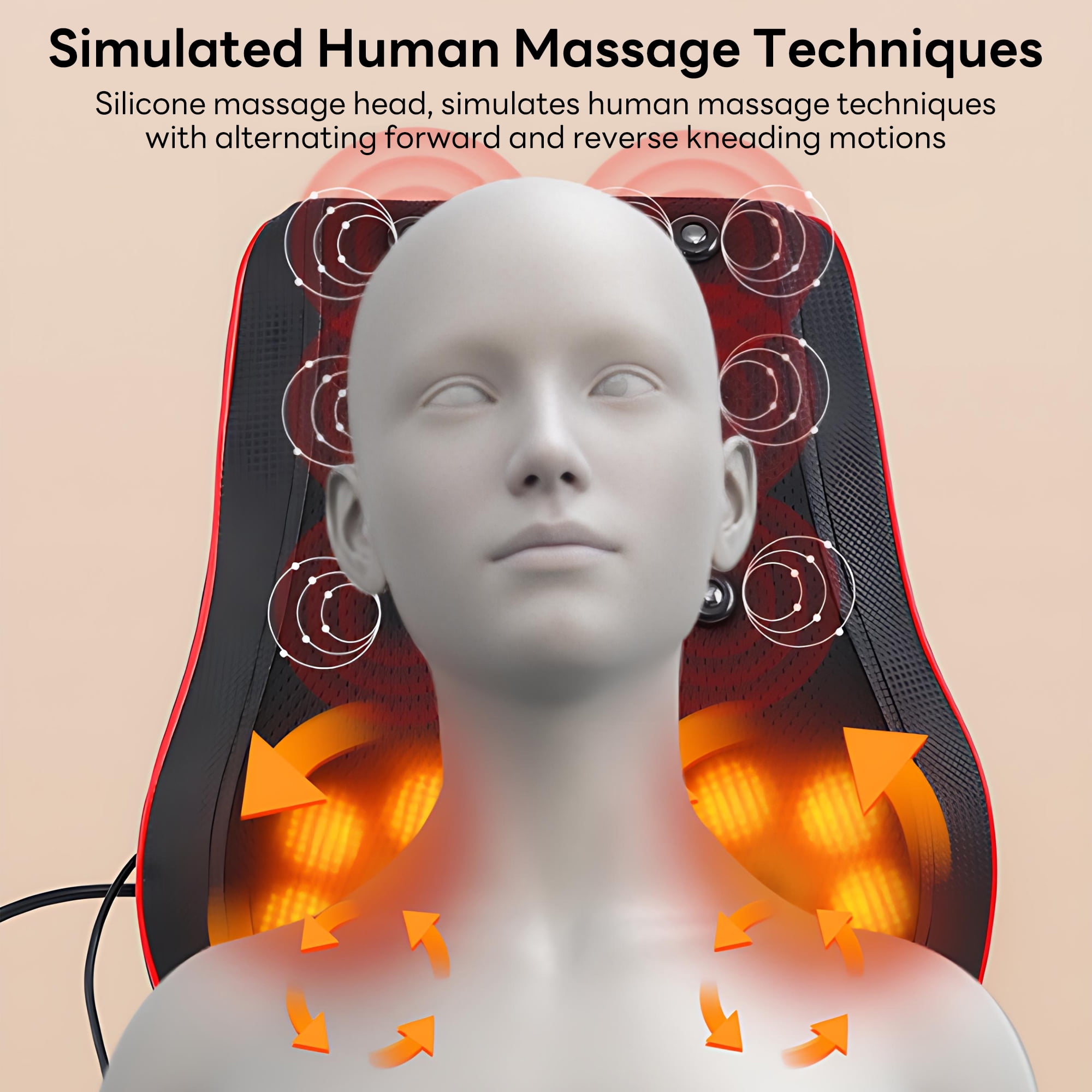 INSMART Neck and Back Massager with Heat & Vibration, 20-Node 3D Shiatsu Kneading Massage Pillow with Remote for Full-Body Use – Home & Car