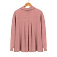 thumbnail image 6 of Endives Womens Shirts Deep V Neck Cut Tops Fall Winter Long Sleeve T Shirts Solid Color Ribbed Knit Blouse, 6 of 7