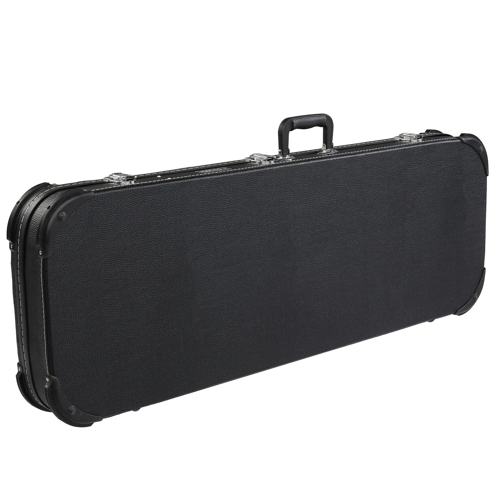 HarmonyStrings Electric Guitar Hard Case, Rectangular Guitar Hard Case, With Lock Latch Keys Handle, PVC Padding Soft Lining Water-Resistant Hard Shell Guitar Cases, for 39 in Electric Guitars