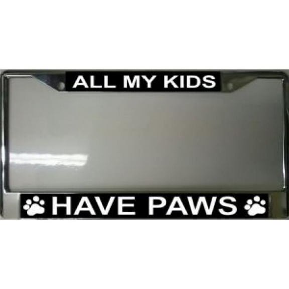 212 Main LPO1723 All My Kids Have Paws Photo License Plate Frame, Free Screw Caps