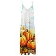 thumbnail image 4 of Thanksgiving Pumpkins Sleeveless Dress Woman Fashion Long Dresses Women's Summer Suit Dress Summer 2025 Women, 4 of 7