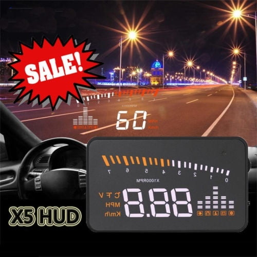 X60 Auto HUD automobile affichage tête haute voiture OBD2 KMH MPH compteur  numérique multifonction alarme vitesse eau