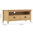 thumbnail image 4 of vidaXL TV Stand Hill Honey Brown 43.3"x15.7"x18.5" Solid Pine Wood, 4 of 18