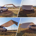 thumbnail image 3 of Car Sun Shade Sail Canopy, Portable Camping Side Awning Waterproof UV Roof Top Tent Awning for Outdoor, SUV, Caravan, M, 3 of 5