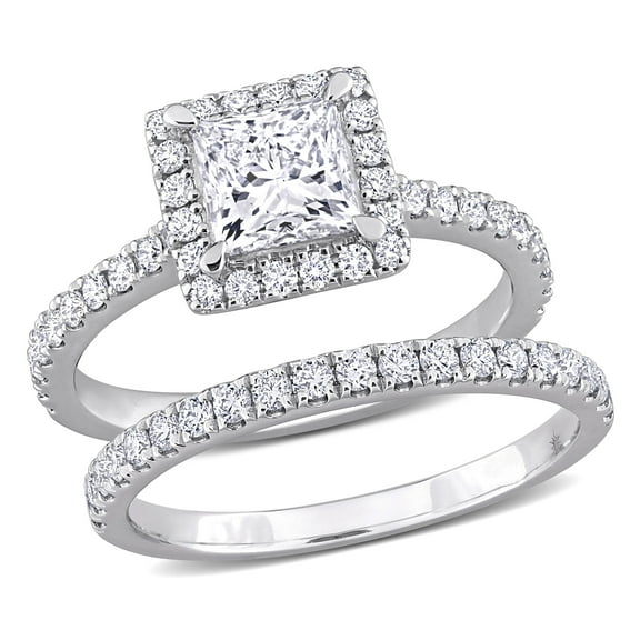 Created Forever Women's 1 4/5ct TW Lab Grown Diamond 14k White Gold Bridal Set