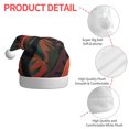 thumbnail image 4 of Fuzoiu Colorful Reptile And Leaves Print Santa Hat Christmas Hat for Adults,Santa Hats with Pompom, Unisex Xmas Holiday Hat for Christmas New Year Festive Party Supplies, 4 of 6