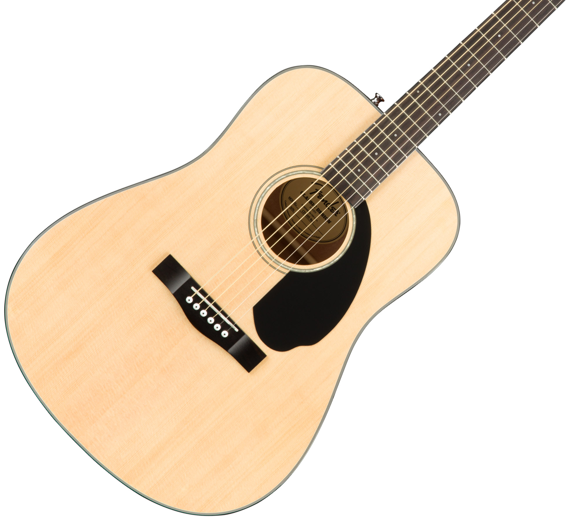 Fender CD-60S Solid Top Dreadnought Acoustic Guitar - Natural w/ Hard Case
