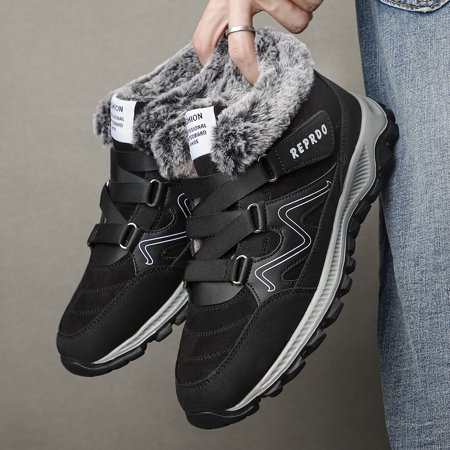 

Men‘s Warm Fleece Comfortable Anti-skid Lace-up Snow Shoes Winter
