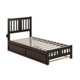 thumbnail image 4 of AFI Tahoe Solid Wood Twin Platform Bed with Footboard & Twin Trundle in Espresso, 4 of 6