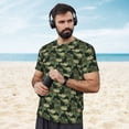 thumbnail image 4 of Wukai Camouflage Shark Print Men's Short-Sleeved Mesh T-Shirt,Quick-Dry Short Sleeve Workout T-Shirt-X-Small, 4 of 8